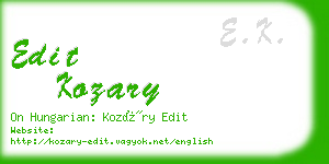 edit kozary business card